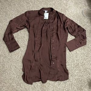 Oversized brown blouse